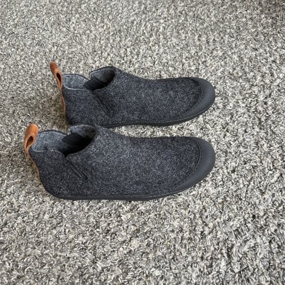 Huckberry Greys Wool Indoor Outdoor Slipper Boots Rubber Sole Men 8 Gray New - Picture 1 of 7